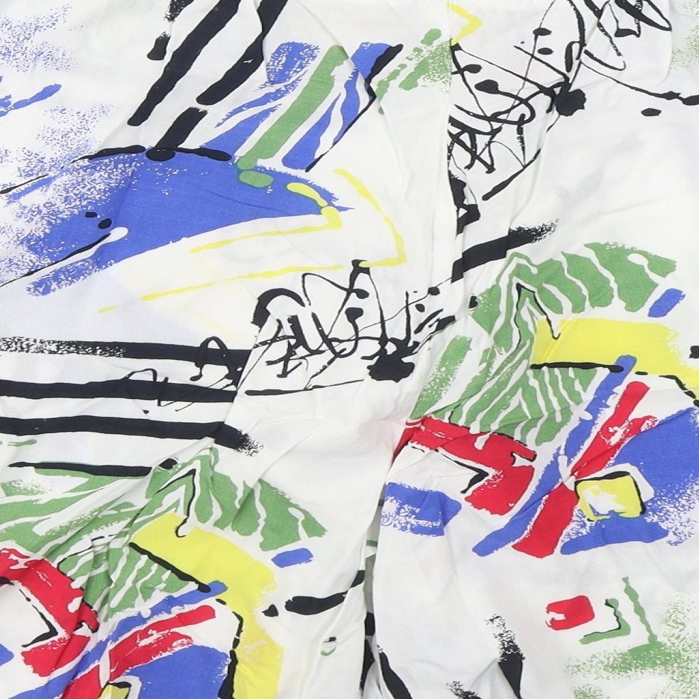 Pota Womens Multicoloured Geometric Viscose Sweat Shorts Size 10 L8 in Regular Zip