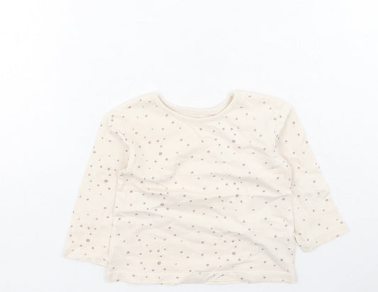 George Girls Multicoloured Polka Dot Cotton Basic Casual Size 6-9 Months Round Neck