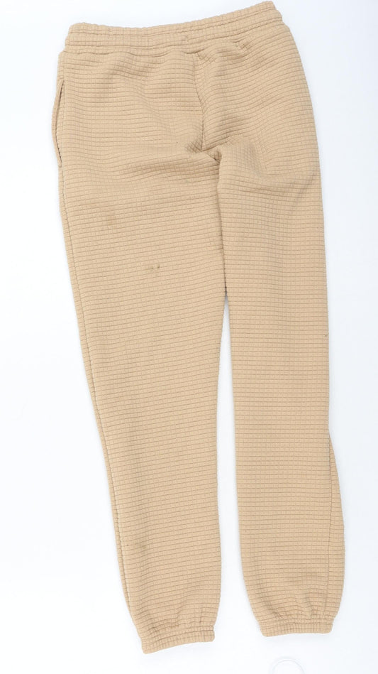 Dunnes Stores Womens Brown Polyester Jogger Trousers Size 25 in L25 in Regular