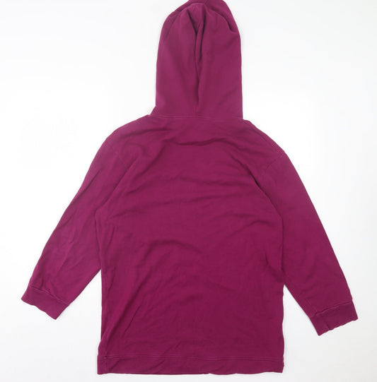 Zara Womens Purple Cotton Pullover Hoodie Size S Pullover