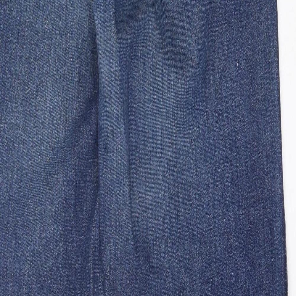 Talon Womens Blue Cotton Straight Jeans Size 30 in L30 in Regular Button