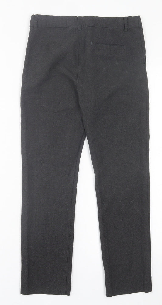 f& Boys Grey Polyester Capri Trousers Size 9-10 Years Regular Hook & Eye - School Wear