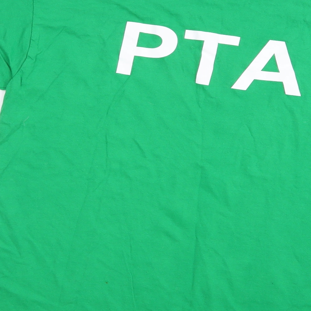 BC Collection Womens Green Cotton Basic T-Shirt Size S Crew Neck