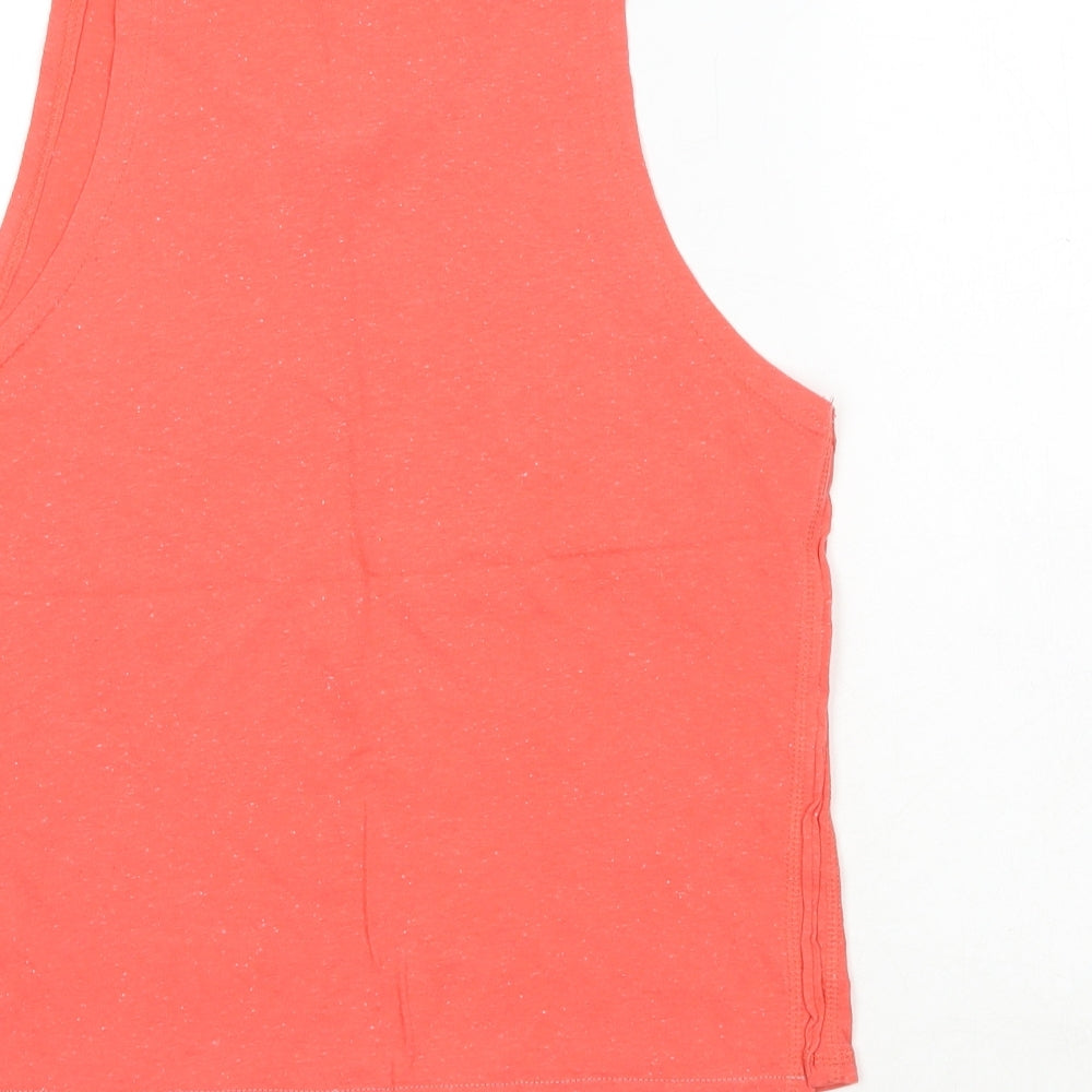 Atmosphere Womens Orange Cotton Basic Tank Size 8 Crew Neck - Sun