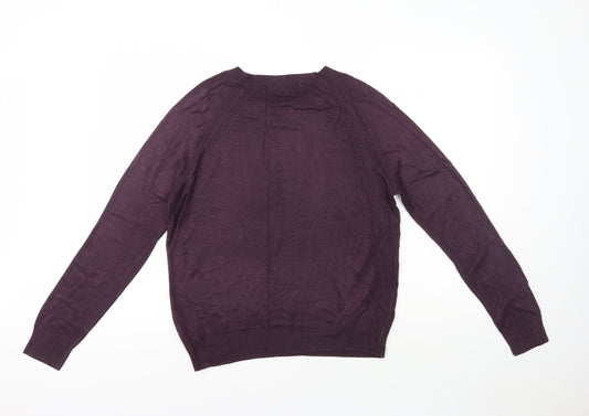 Marks and Spencer Womens Purple Acrylic Pullover Sweatshirt Size 12