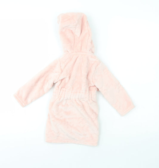 George Girls Pink Solid 100% Polyester Robe Size 9-12 Months