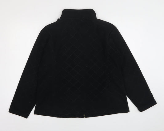 Bonmarché Womens Black Polyester Full Zip Sweatshirt Size S