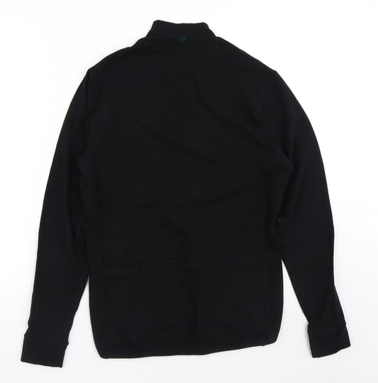 Dupont Womens Black Cotton Pullover Sweatshirt Size S
