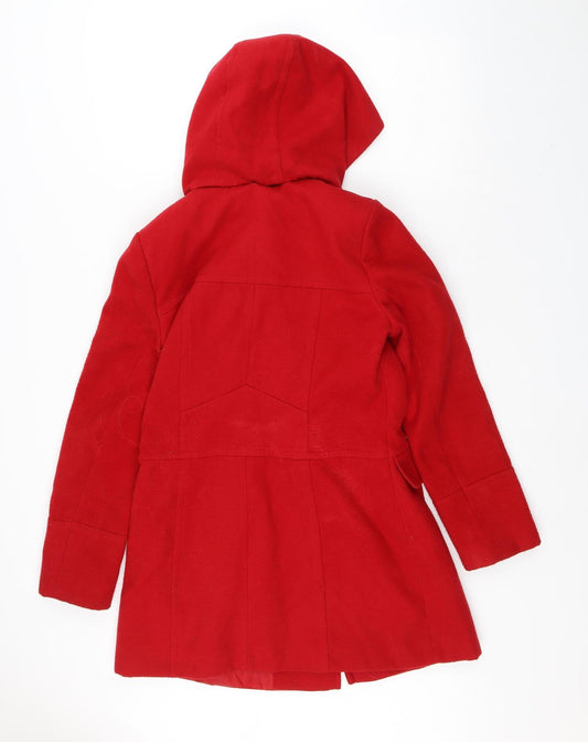Debenhams Womens Red Trench Coat Coat Size 12