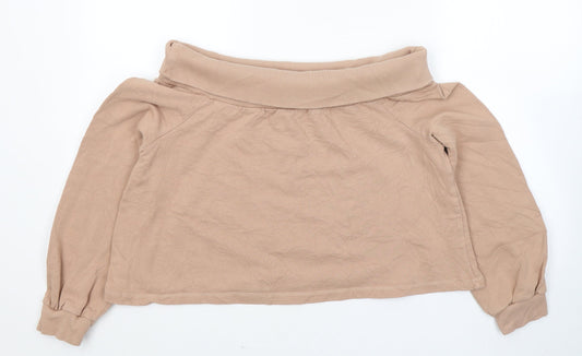 ASOS Womens Beige Cotton Pullover Sweatshirt Size 12 Pullover