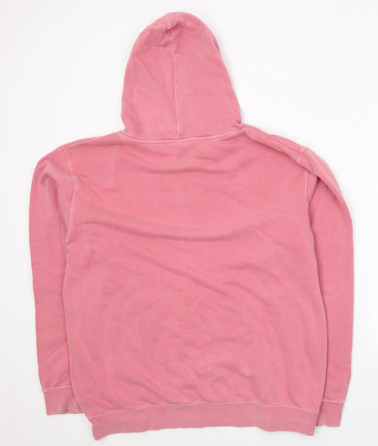 Independent Trading Company Womens Pink Cotton Pullover Hoodie Size L Pullover - David's Vlog