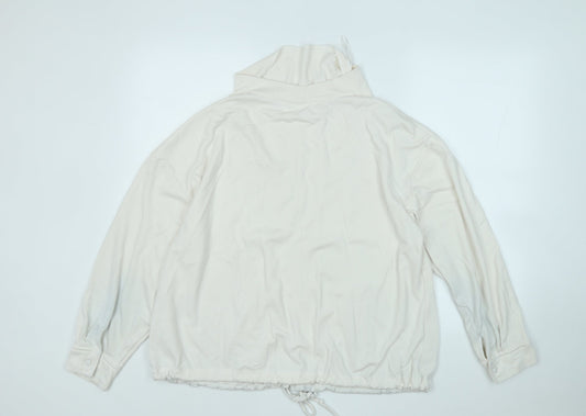 Gallery Womens White Viscose Pullover Sweatshirt Size XL