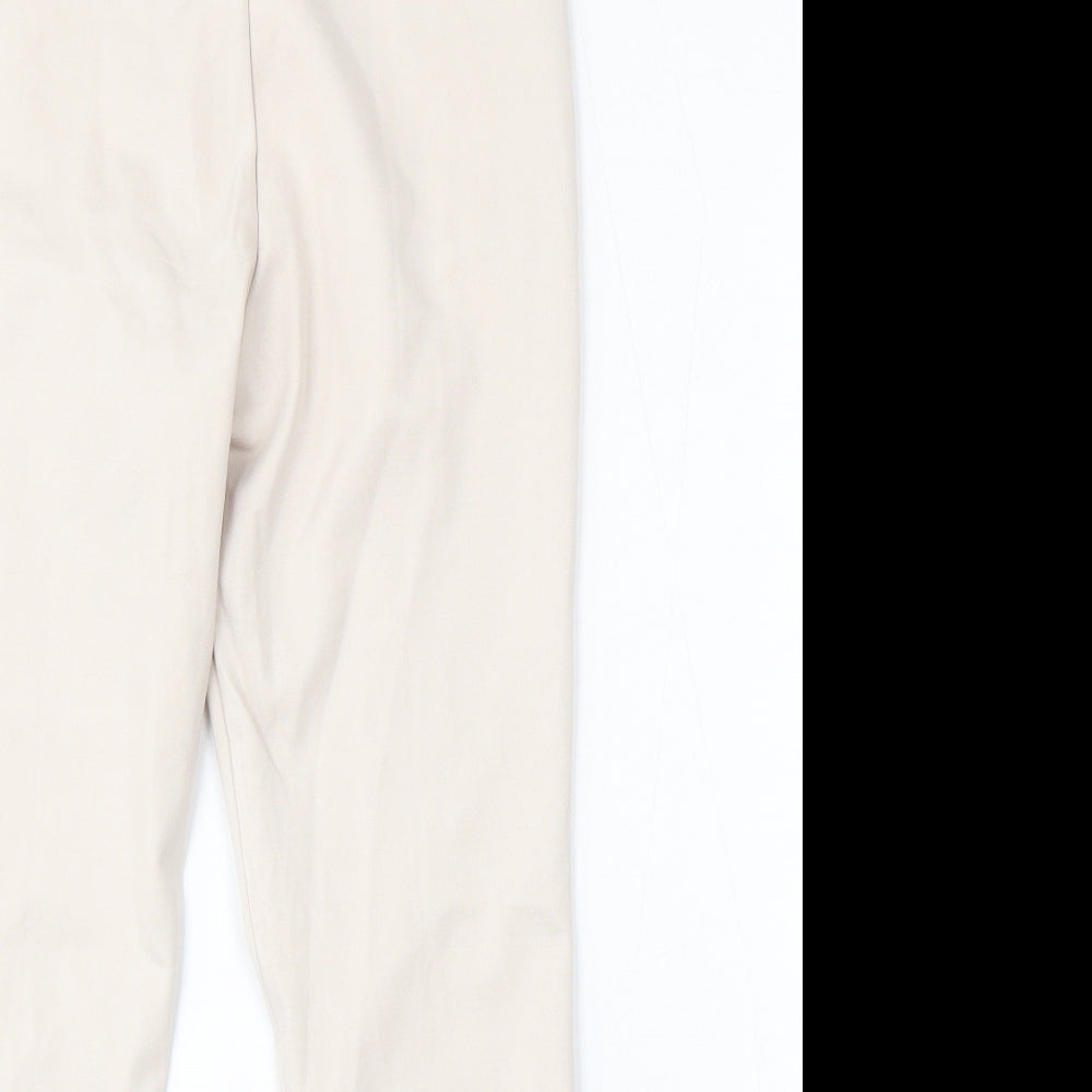 Stradivarius Womens Beige Viscose Flared Jeans Size L L26 in Regular