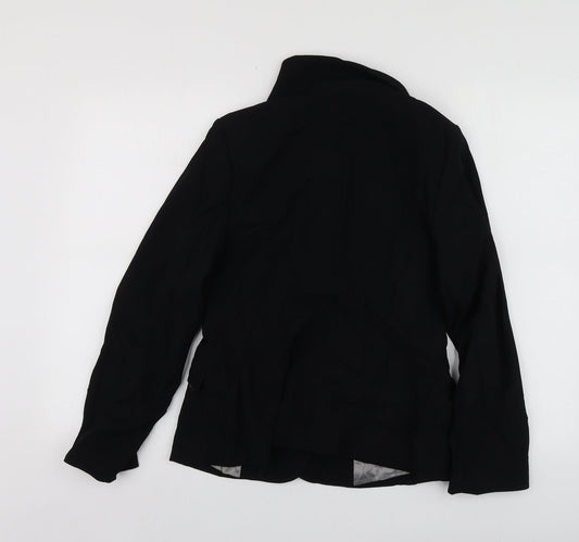 Wallis Womens Black Polyester Jacket Suit Jacket Size 10