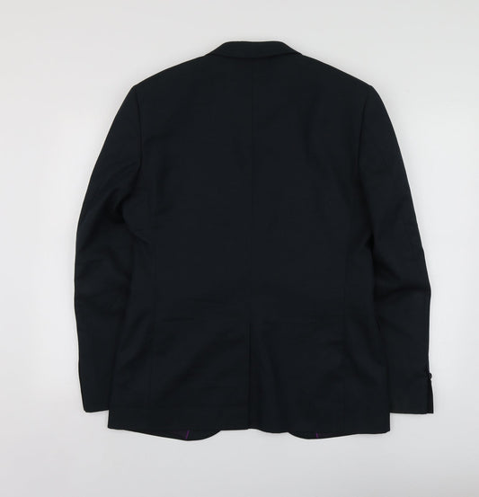 Taylor & Wright Mens Blue Polyester Jacket Suit Jacket Size 40