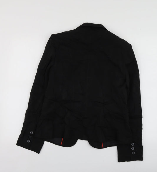 South Womens Black Polyester Jacket Suit Jacket Size 14