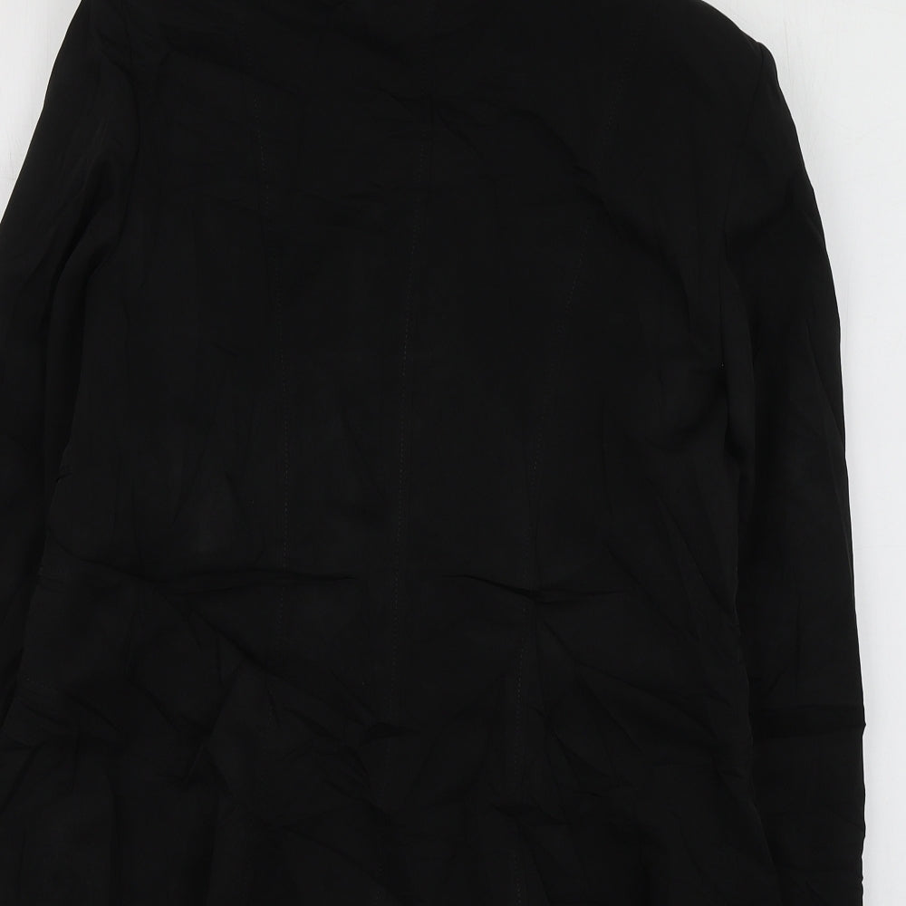 South Womens Black Polyester Jacket Suit Jacket Size 14