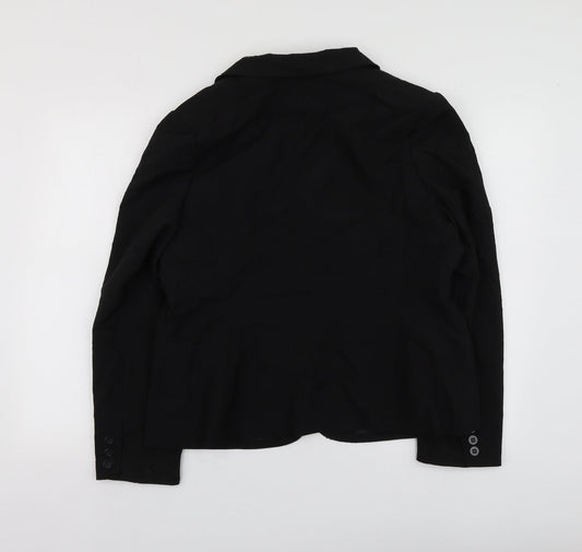Dorothy Perkins Womens Black Polyester Jacket Suit Jacket Size 10