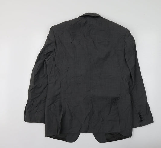 Blazer Mens Grey Polyester Jacket Suit Jacket Size M