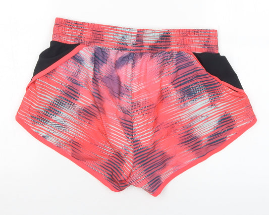 Under Amour Womens Multicoloured Geometric Polyester Hot Pants Shorts Size S L3 in Regular - Swim Shorts