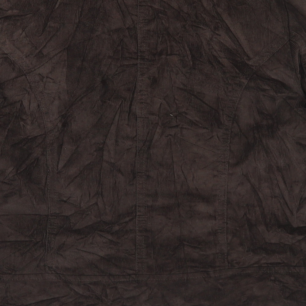 Marks and Spencer Womens Brown Jacket Size 10 Button