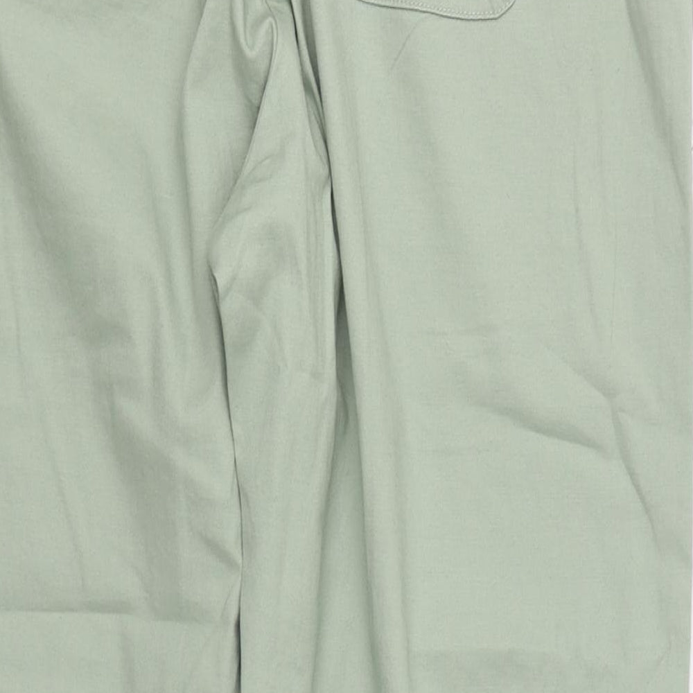 Dunnes Stores Womens Green Cotton Cargo Trousers Size L L25 in Regular