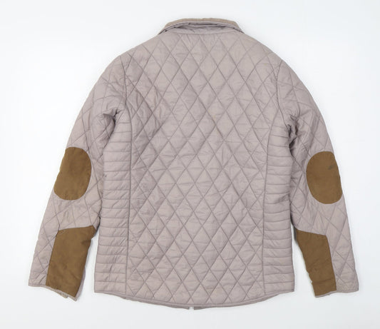 SOS Jenson Womens Brown Quilted Jacket Size M Zip