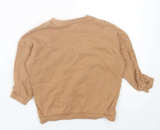 George Boys Brown Cotton Pullover Sweatshirt Size 3-4 Years Pullover