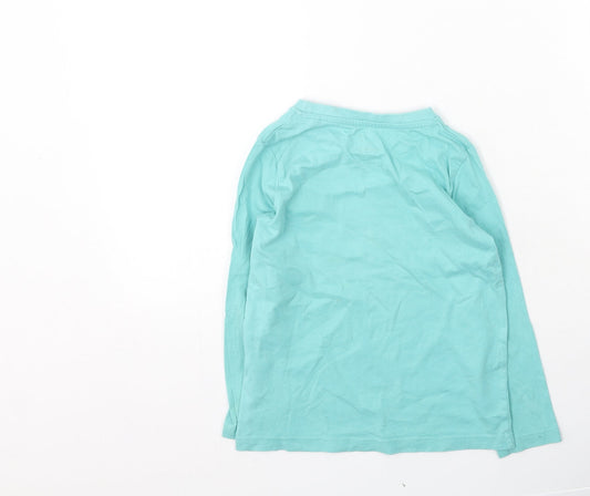 Lupilu Boys Blue Cotton Basic Casual Size 4-5 Years Round Neck