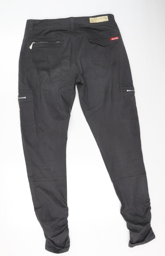 Rant & Rave Womens Grey Cotton Jegging Trousers Size 32 L27 in Regular
