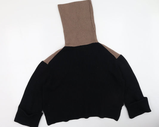 Apricot Womens Multicoloured High Neck Viscose Pullover Jumper Size M
