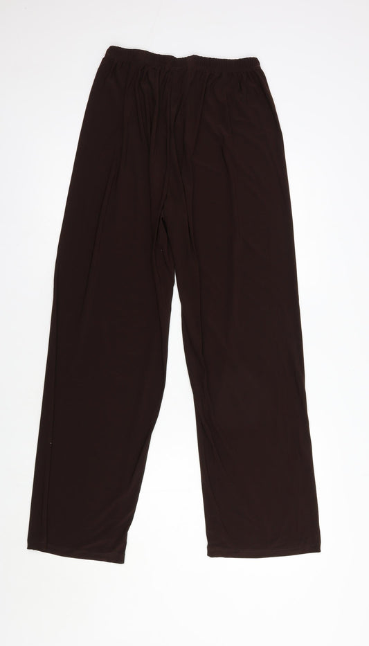 Attitudes Womens Brown Polyester Trousers Size S L29 in Regular