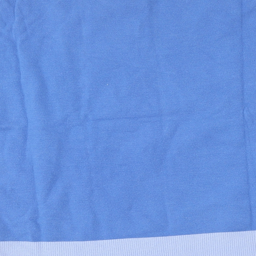 Marks and Spencer Womens Blue V-Neck Viscose Pullover Jumper Size 8
