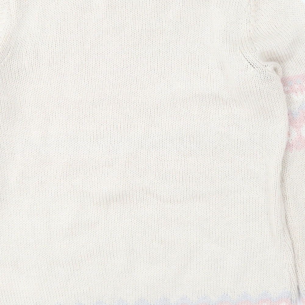 Dorothy Perkins Womens Beige Round Neck Acrylic Pullover Jumper Size 10