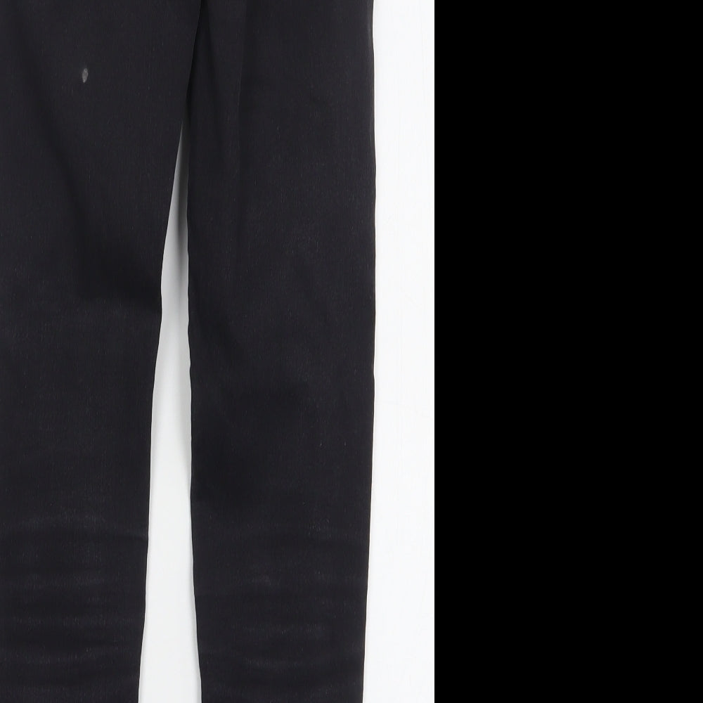 Topshop Womens Black Cotton Skinny Jeans Size 24 in L28 in Regular