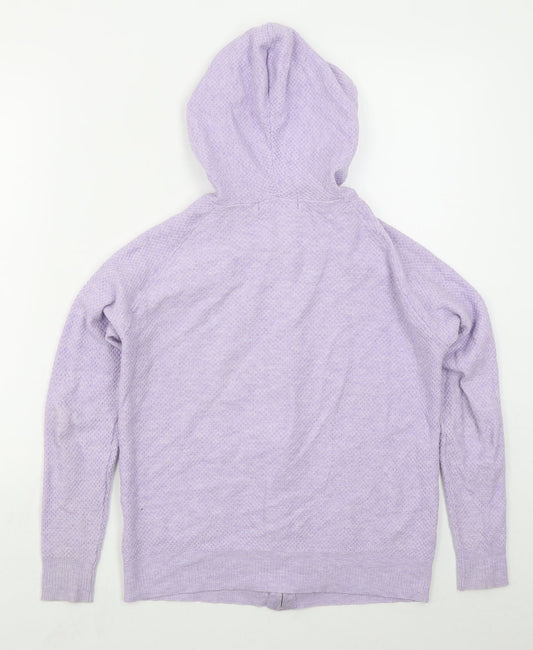 Marks and Spencer Womens Purple Viscose Full Zip Hoodie Size XS Zip