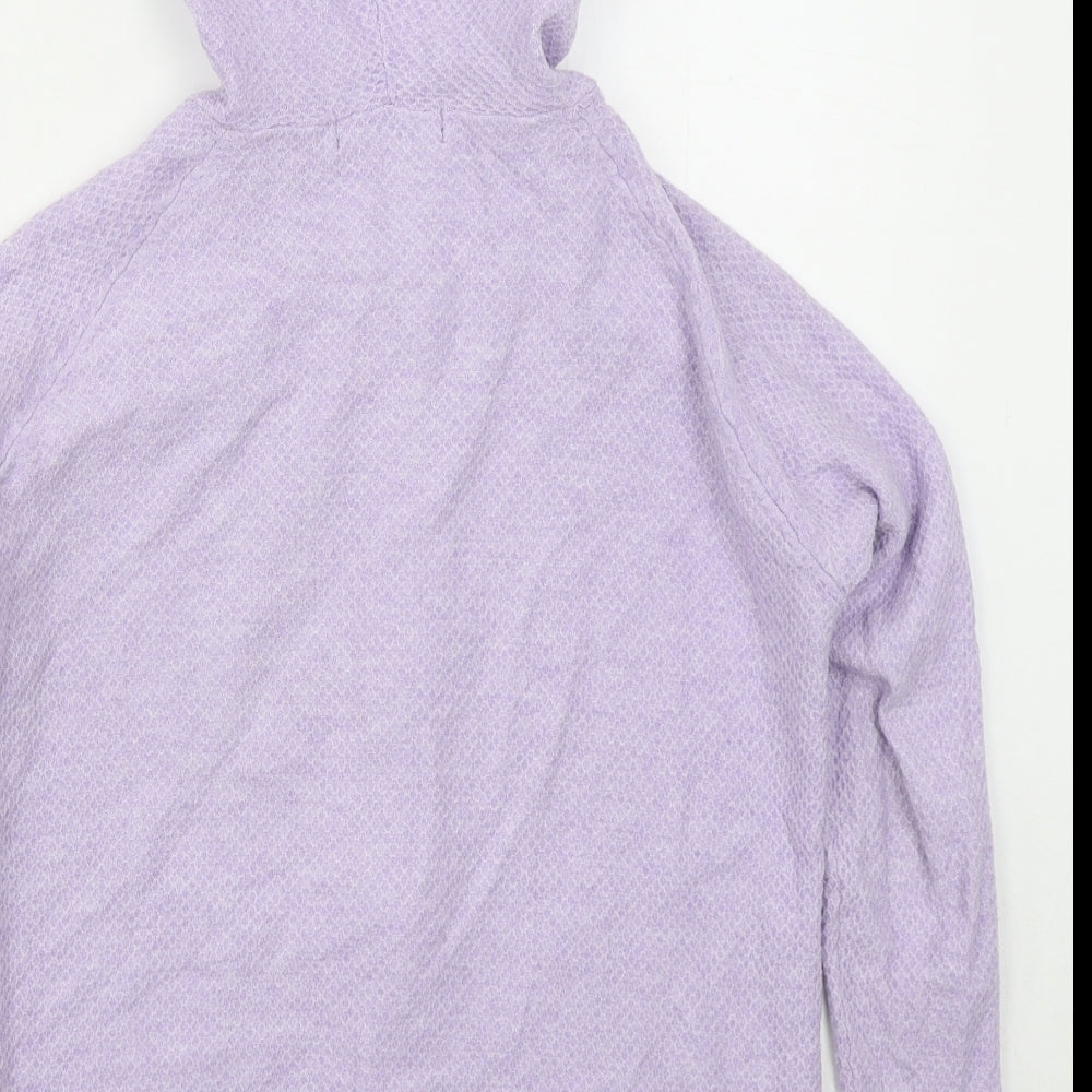 Marks and Spencer Womens Purple Viscose Full Zip Hoodie Size XS Zip