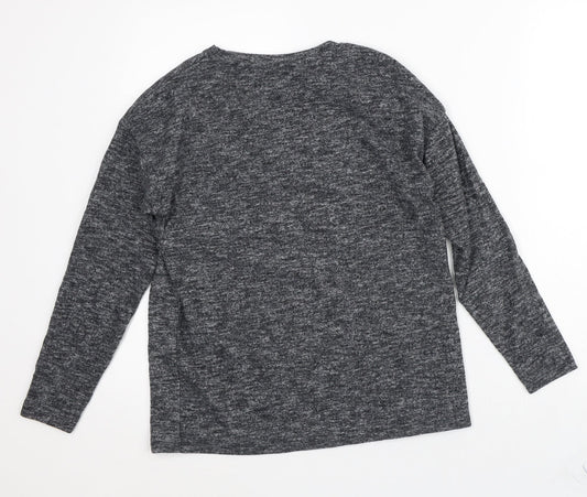 Zara Womens Grey Cotton Pullover Sweatshirt Size S