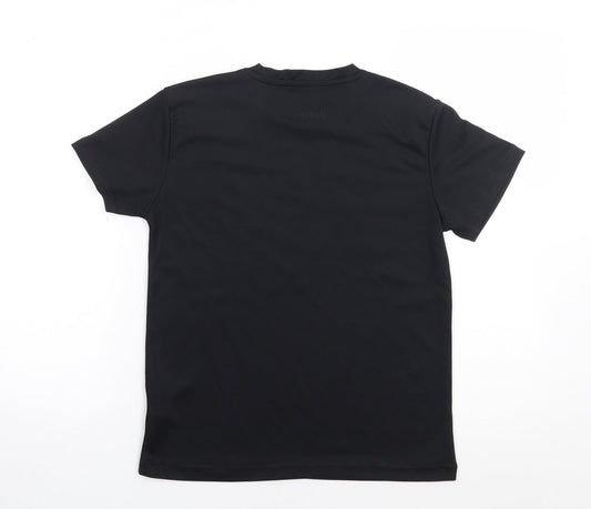 Outfitters Boys Black Polyester Jersey T-Shirt Size 9-10 Years Crew Neck Pullover
