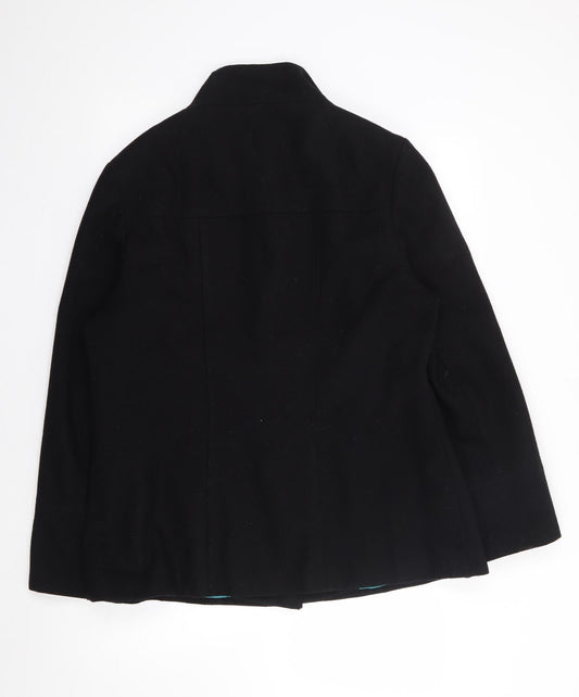 Evand Womens Black Jacket Coat Size 16 Button