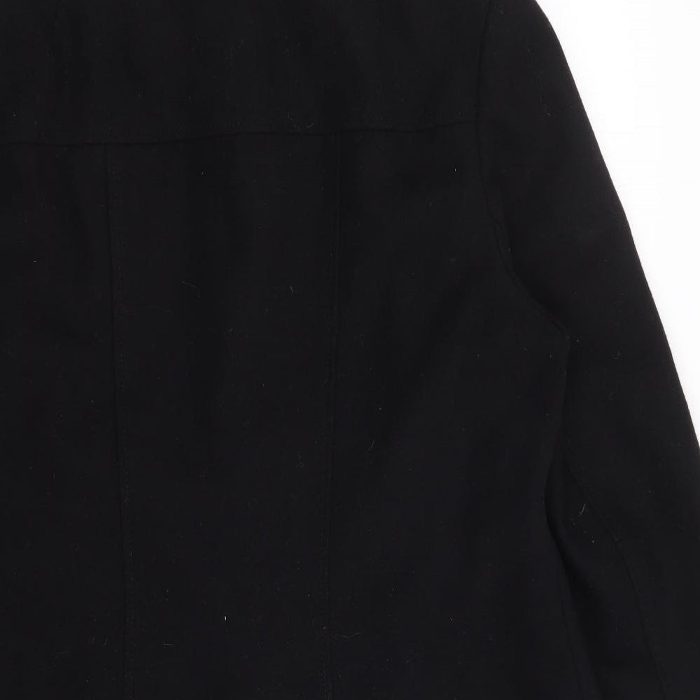Evand Womens Black Jacket Coat Size 16 Button
