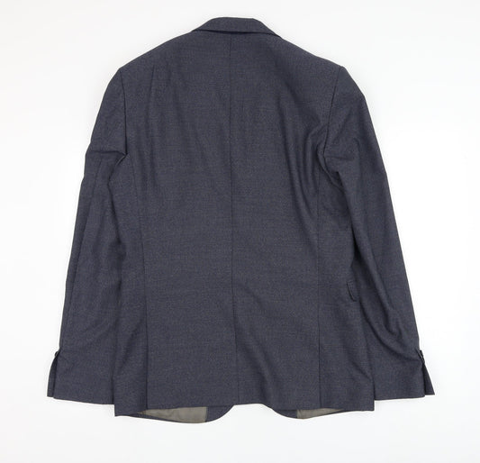 NEXT Mens Blue Polyester Jacket Suit Jacket Size 40