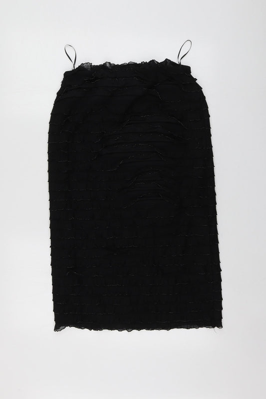 Gerard Womens Black Polyester A-Line Skirt Size 12