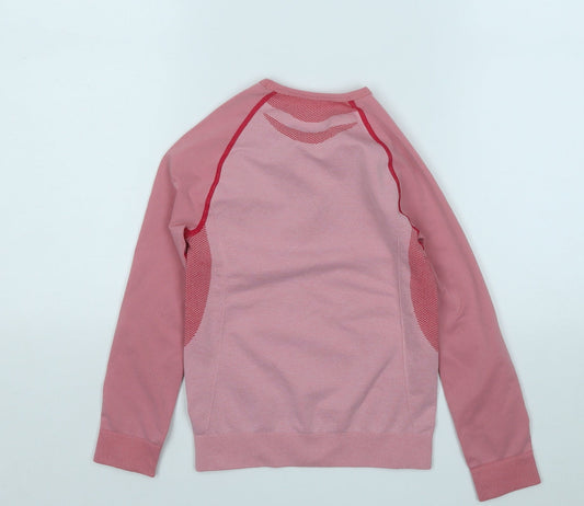 Crivit Girls Pink Polyester Basic T-Shirt Size 6-7 Years Round Neck