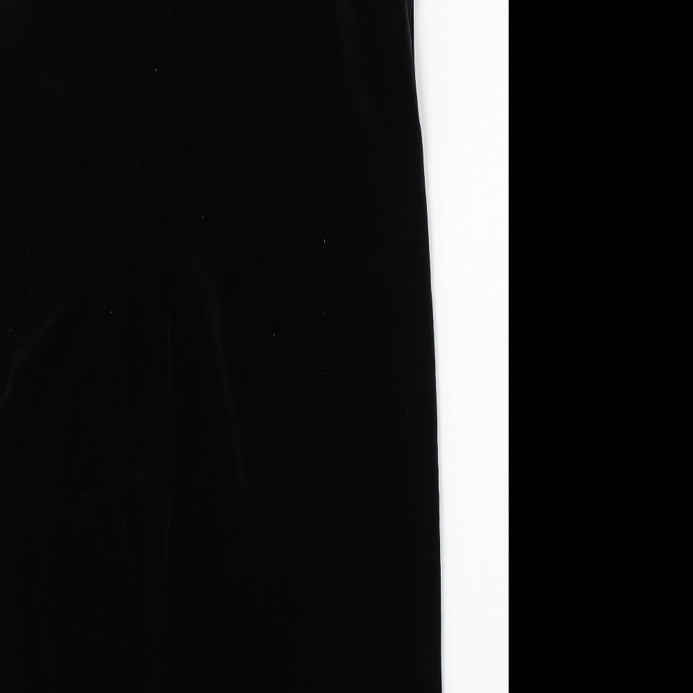 essence Womens Black Polyester Sheath Size 12 Round Neck