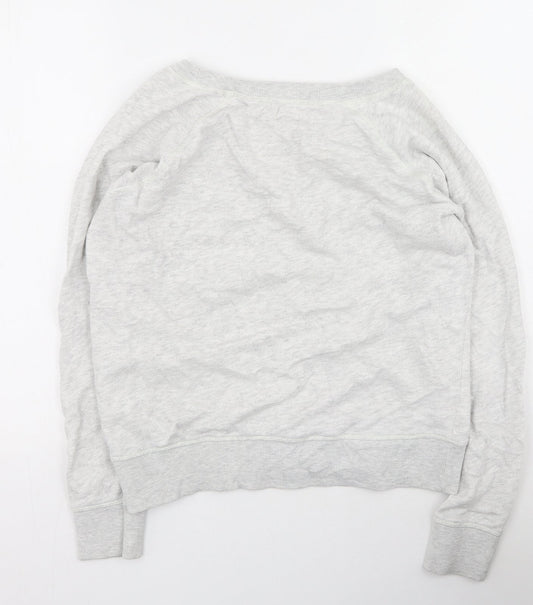 Only Womens Grey Cotton Pullover Sweatshirt Size L