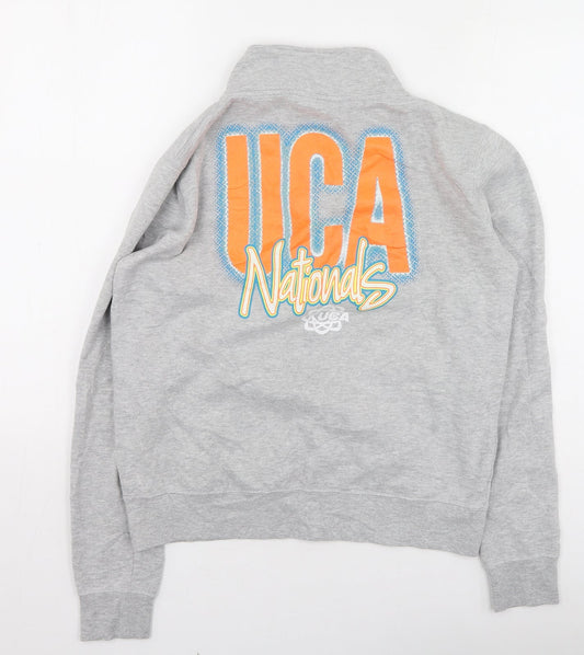 Varsity Womens Grey Cotton Pullover Sweatshirt Size L