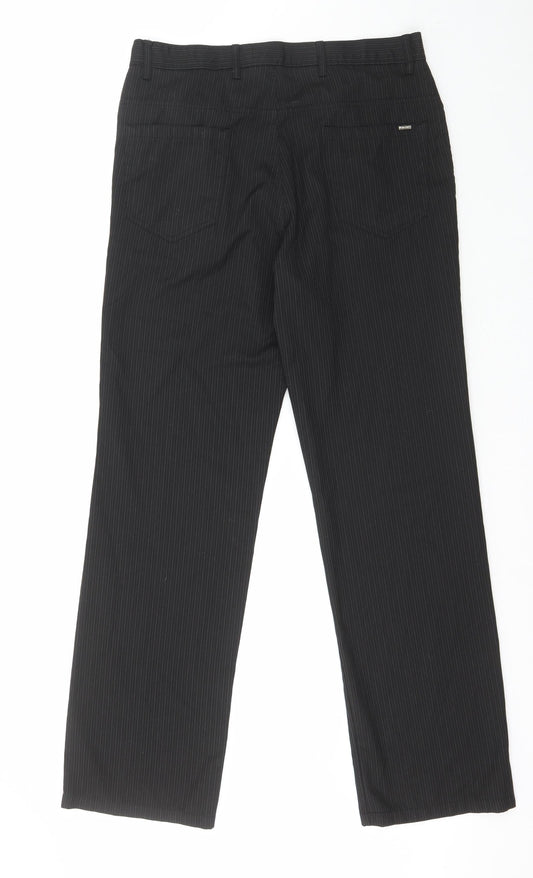 Urban Spirit Womens Black Polyester Trousers Size S L30 in Regular