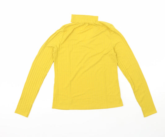 Chemistry Womens Yellow Polyester Pullover Sweatshirt Size 12