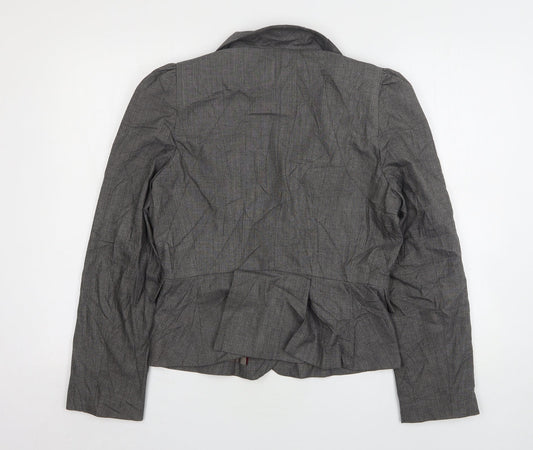 Warehouse Womens Grey Polyester Jacket Suit Jacket Size 14